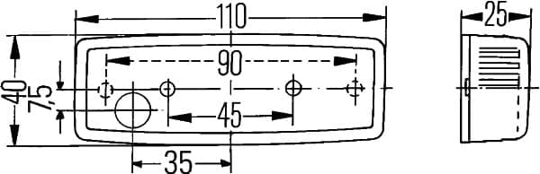 Luce di posizione laterale — HELLA 2PS 006 717-037