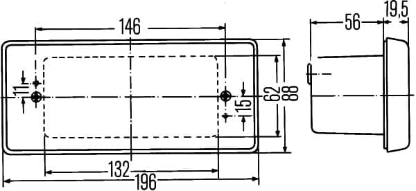Luce posteriore di stop — HELLA 2DA 003 734-011