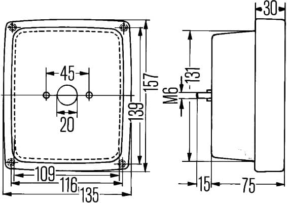 Luce di retromarcia — HELLA 2ZR 004 432-001