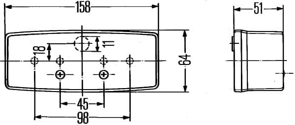 Luce posteriore — HELLA 2SE 997 111-021