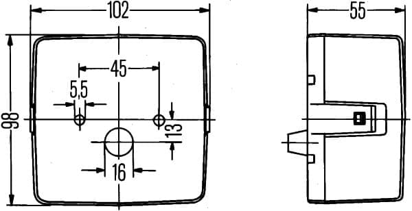 Luce posteriore — HELLA 2SE 004 623-001