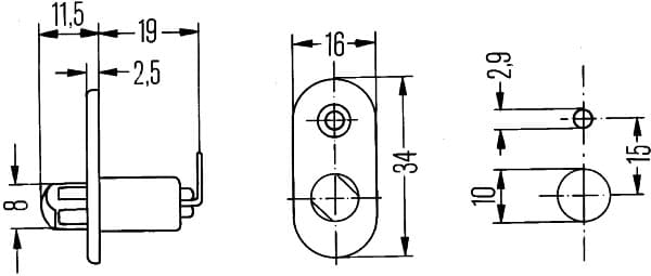 HELLA 6ZF 004 365-011 Luce contatto alla porta interruttore