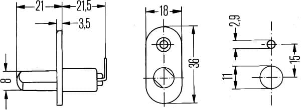 Interruttore, Luce contatto alla porta — HELLA 6ZF 005 388-001