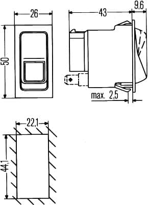 Interruttore/Comando/Innesto — HELLA 6FH 004 570-541