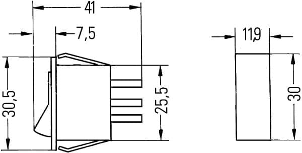 Interruttore/Comando/Innesto — HELLA 6EH 004 406-022
