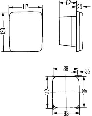 Luce posteriore di stop — HELLA 2DA 005 200-321