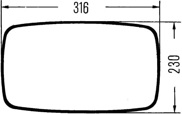 Specchio retrovisore esterno — HELLA 8SB 501 263-003