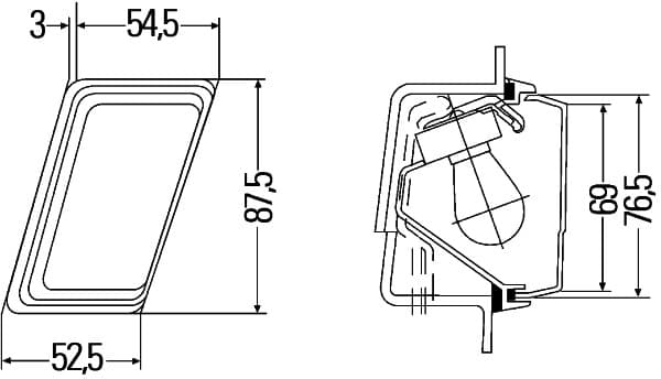 HELLA 2BM 004 312-051 Indicatore direzione supplementare
