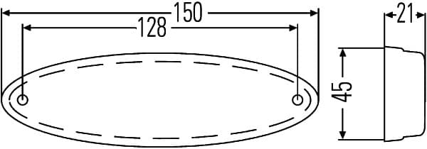 Luce di posizione laterale — HELLA 2PS 007 943-011