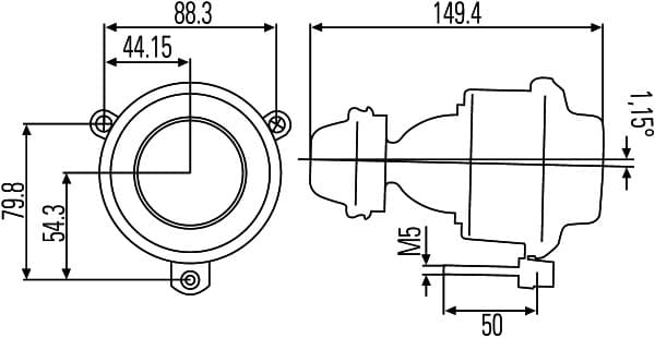 HELLA 1NL 007 186-061 Fendinebbia