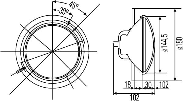 Faro principale (HELLA 1A3 003 370-041)