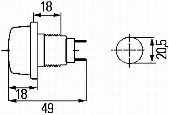 Luce di posizione — HELLA 2PF 003 563-187