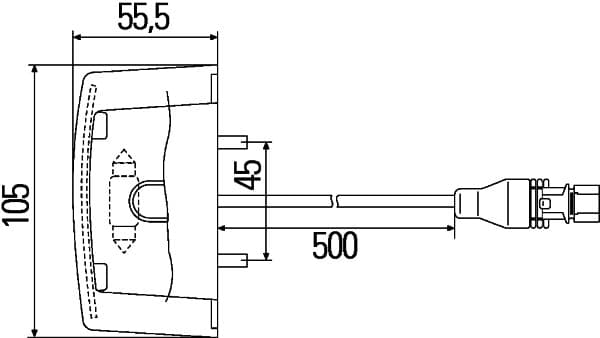HELLA 2KA 340 828-001 Luce targa