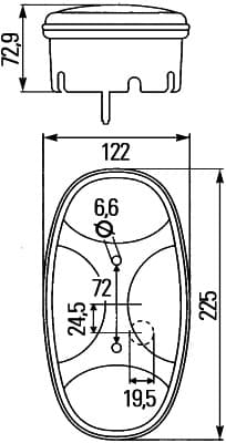 Luce posteriore — HELLA 2VP 343 640-247