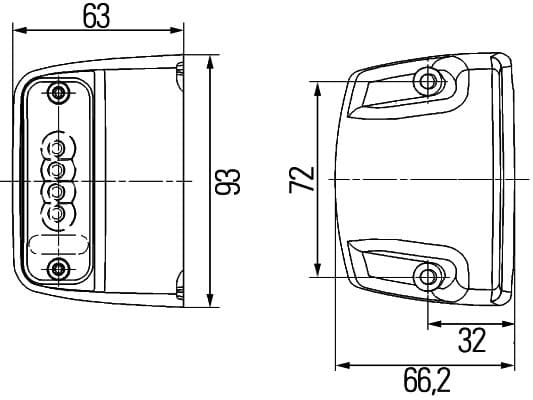 HELLA 2KA 010 278-021 Luce targa