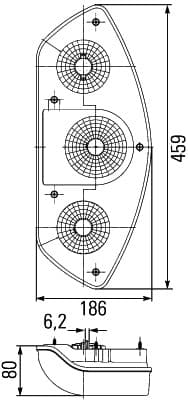HELLA 2SD 343 440-047 Luce posteriore