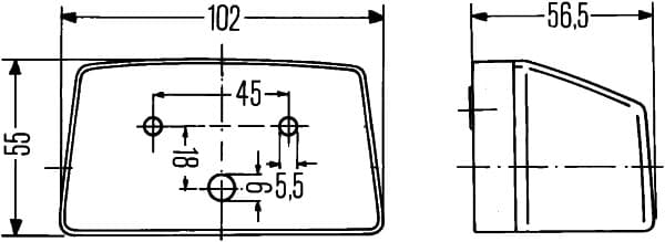 HELLA 2KA 003 389-011 Luce targa