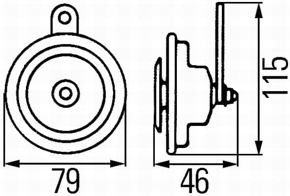 HELLA 3AL 007 425-791 Clacson