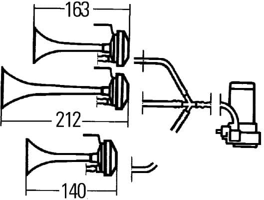 HELLA 3PD 003 001-671 Tromba