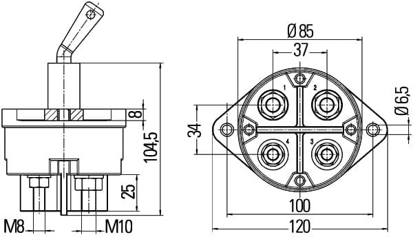 HELLA 6EK 002 843-161 Interruttore principale, Batteria