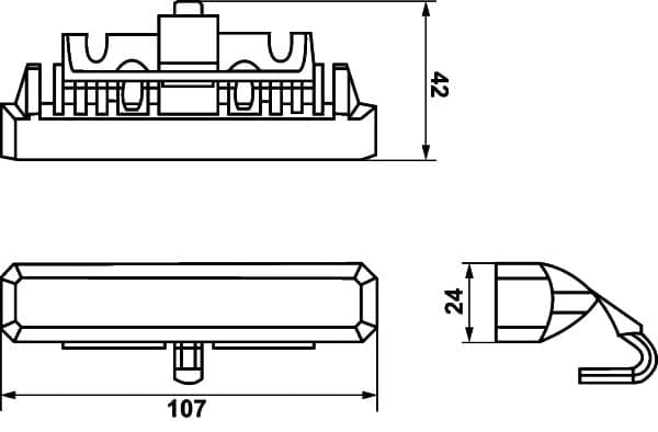 HELLA 2XD 014 560-401 Luce identificazione lampeggiante
