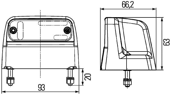 HELLA 2KA 012 271-031 Luce targa