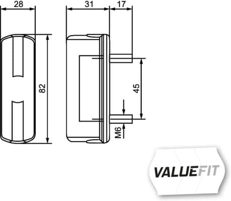 HELLA 2KA 357 014-001 Luce targa