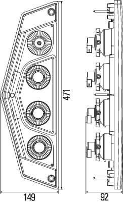 HELLA 2VP 012 570-011 Luce posteriore