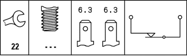 Interruttore luce freno — HELLA 6DF 003 263-071