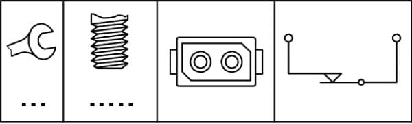 Interruttore luce freno — HELLA 6DF 006 095-001