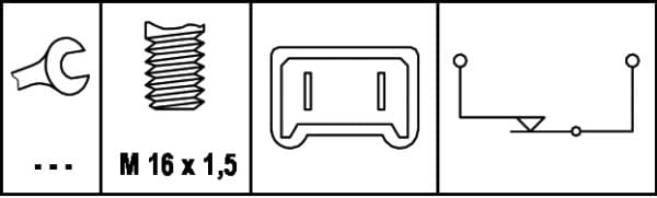 Interruttore luce freno — HELLA 6DD 008 622-081