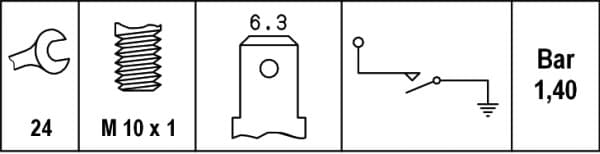 Interruttore a pressione olio — HELLA 6ZL 003 259-471