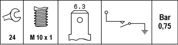 Interruttore a pressione olio — HELLA 6ZL 003 259-481