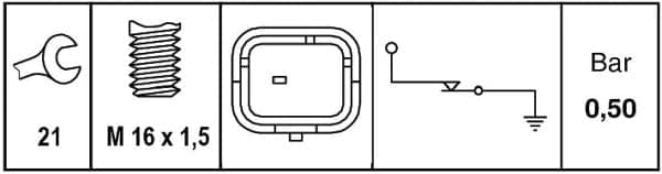 HELLA 6ZL 009 600-041 Interruttore a pressione olio
