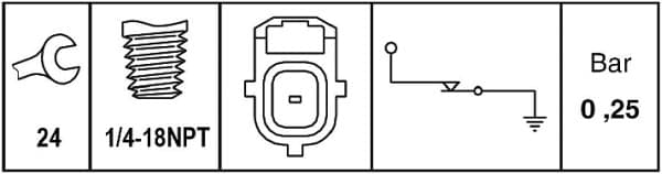 Interruttore a pressione olio — HELLA 6ZL 009 600-081