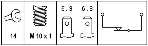 Interruttore luce freno — HELLA 6DD 008 622-691
