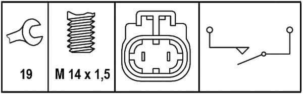 Interruttore, Luce di retromarcia — HELLA 6ZF 008 621-291