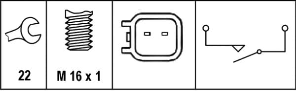 Interruttore, Luce di retromarcia — HELLA 6ZF 010 965-051
