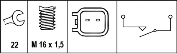 Interruttore, Luce di retromarcia — HELLA 6ZF 010 965-031