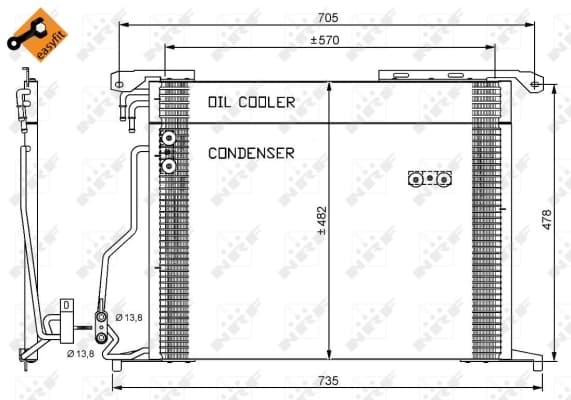 Condensatore aria condizionata — NRF 35578