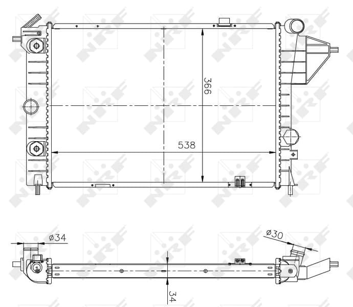 Radiatore motore — NRF 513508A