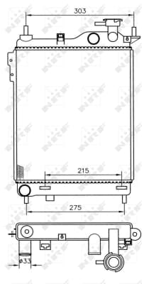 Radiatore motore — NRF 53359