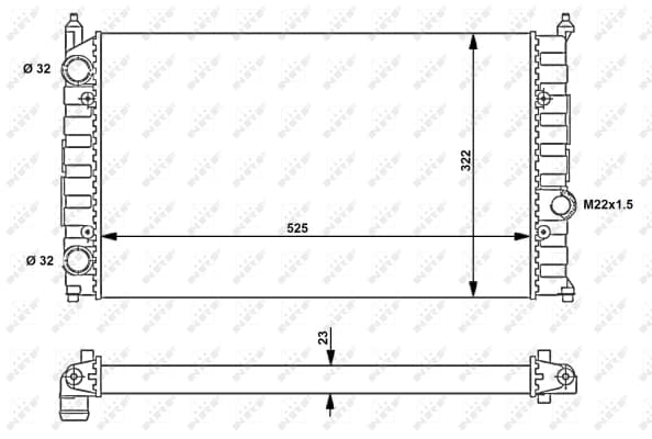 Radiatore motore — NRF 54707