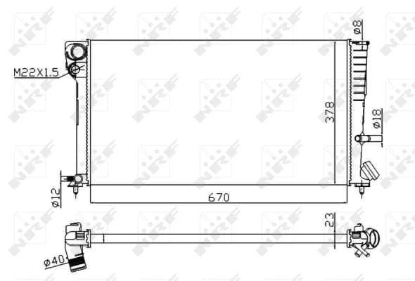 Radiatore motore — NRF 58101A