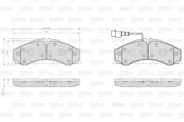 Pastiglie freno — VALEO 873121