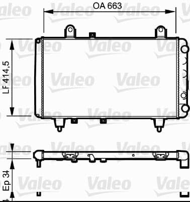 Radiatore motore — VALEO 730040