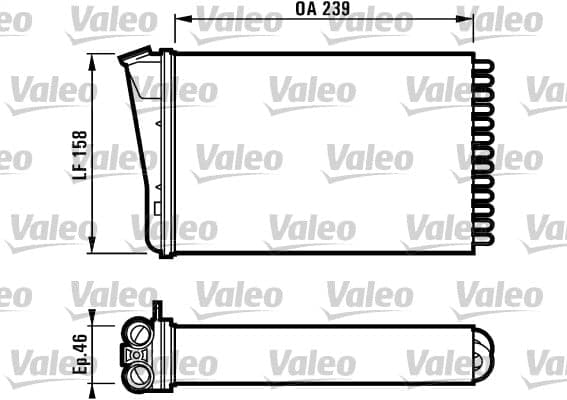 Scambiatore calore, Riscaldamento abitacolo — VALEO 812126
