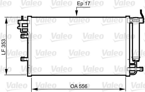 Condensatore aria condizionata — VALEO 814345
