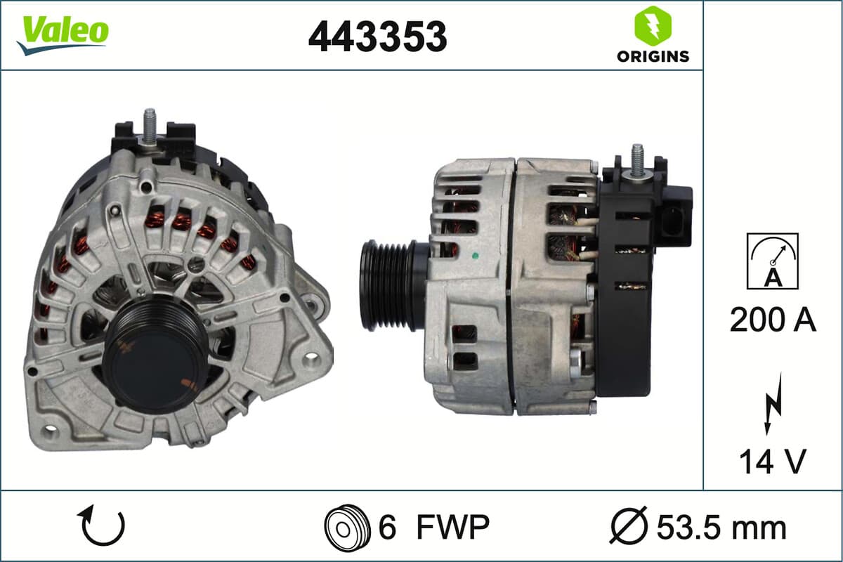 VALEO 443353 Alternatore