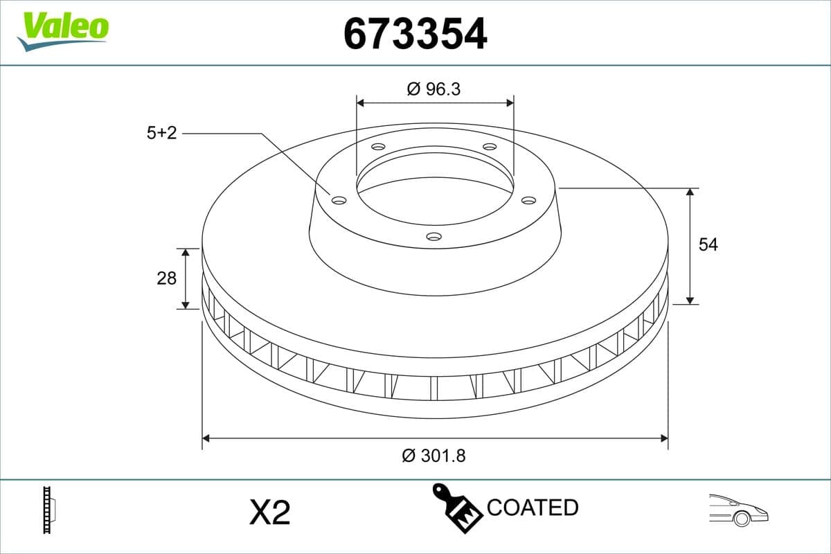 Dischi freno — VALEO 673354